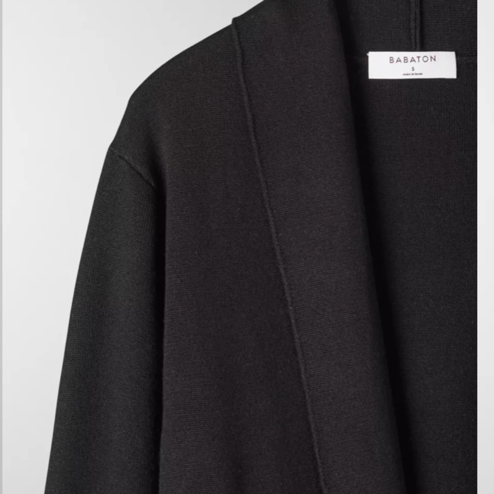 Babaton Aritzia Kirby Black Knit Robe Cardigan - Picture 6 of 6